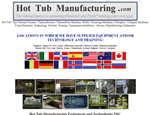 Tablet Screenshot of hottubmanufacturingequipment.com